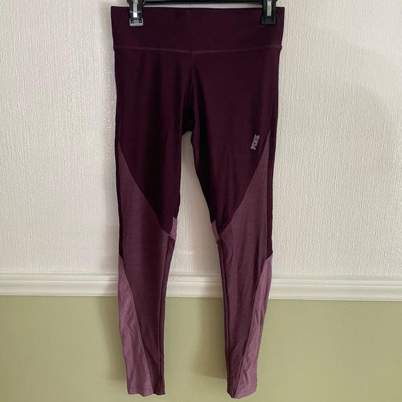 Maroon Victorias Secret PINK leggings - Picture 1 of 4